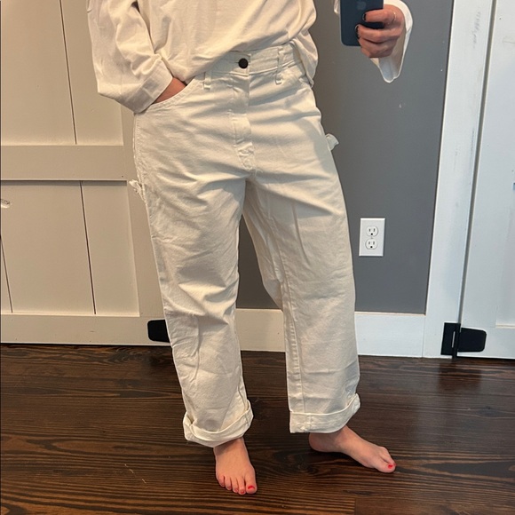 Dickies Pants - Sherwin Williams Dickies Casual Relaxed-Fit White Cotton Pants